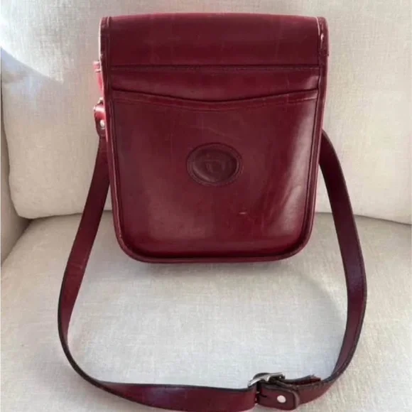 Vintage Genuine Leather Saddle Crossbody Bag - Picture 2 of 3